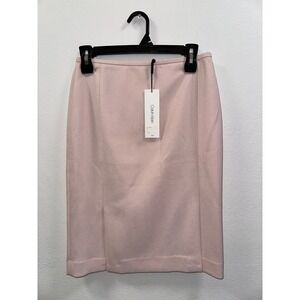 Calvin Klein‎ Skirt, NWT, Women's Blush Pink Pencil Career Business Slit, Size 0